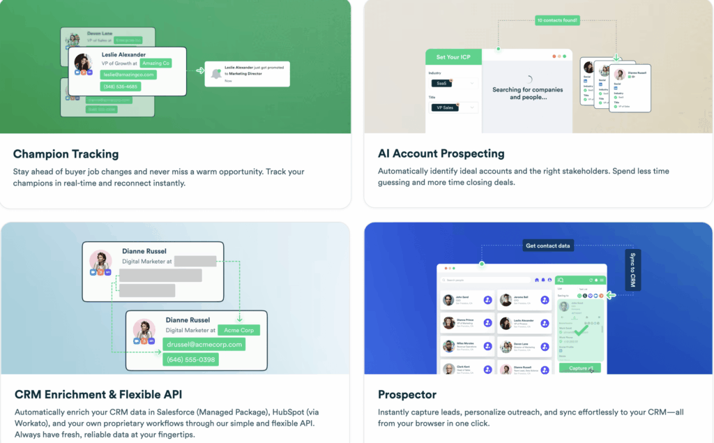 dropcontact alternative leadIQ landing