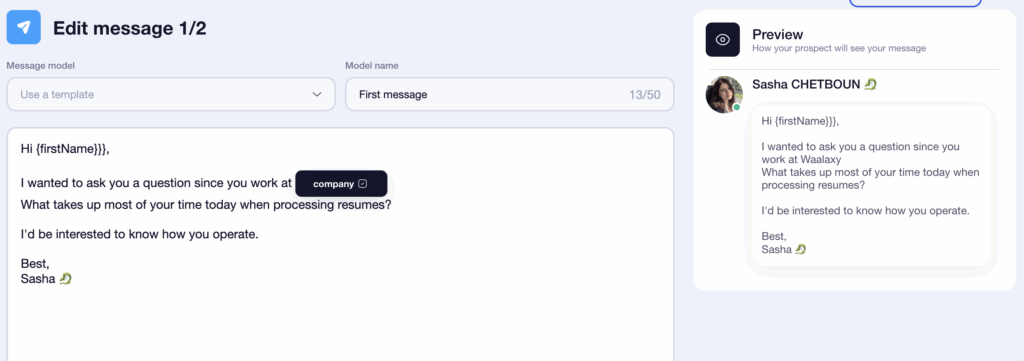 niche marketing strategy waalaxy message