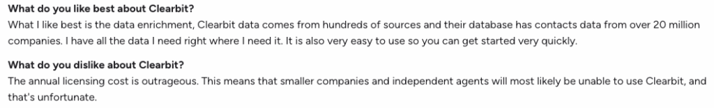 6sense reviews Clearbit customer reviews