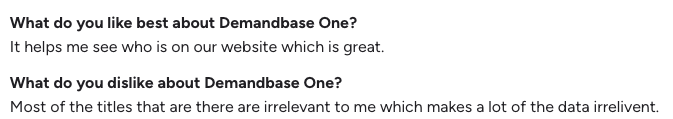 6sense reviews DemandBase customer reviews