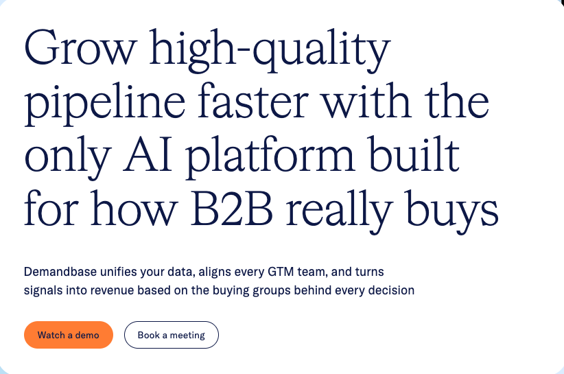 6sense reviews DemandBase landing
