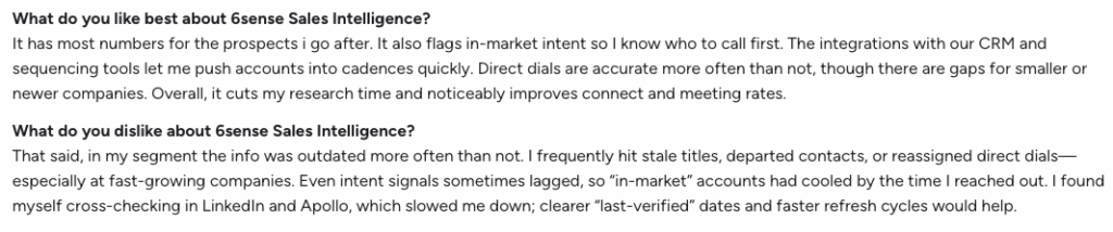 6sense reviews - customer reviews