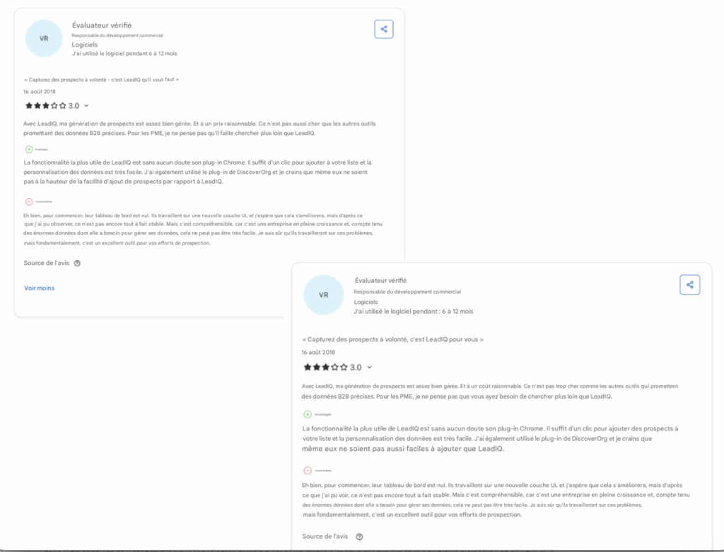 Leadiq alternatives avis 