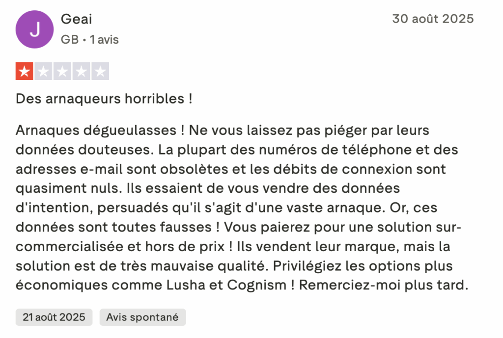 Zoominfo évalue l'alternative Leadiq