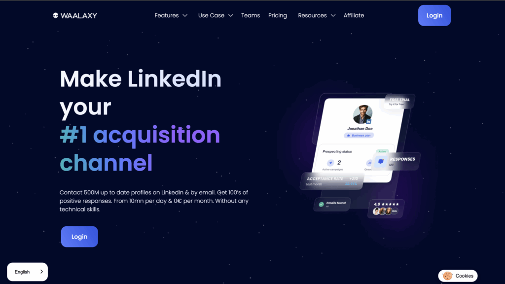 Waalaxy Best Sales Enablement tools
