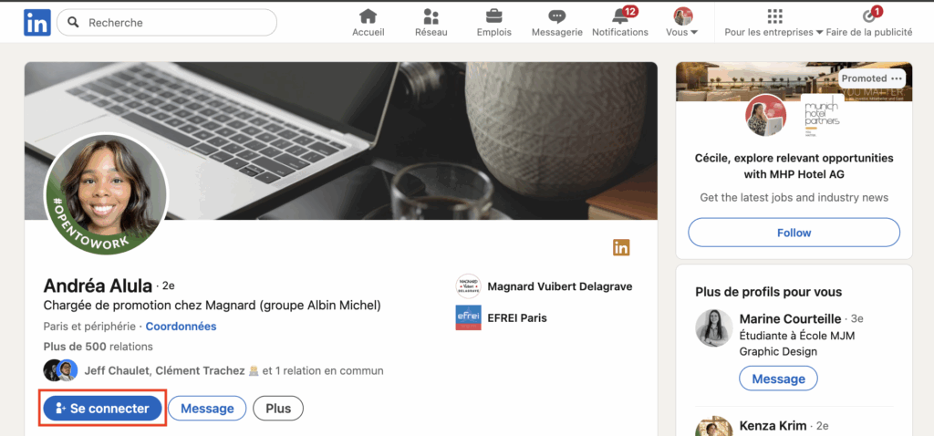 invitation LinkedIn se connecter