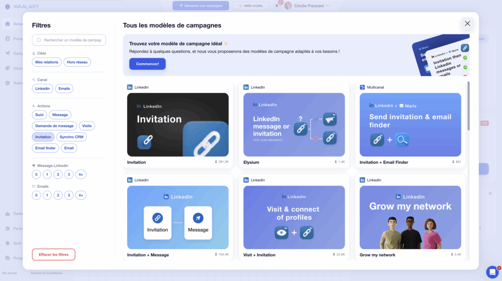 invitation LinkedIn choisir sa séquence
