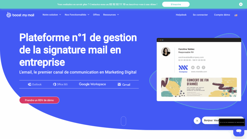 Créer une signature mail avec Boost my mail