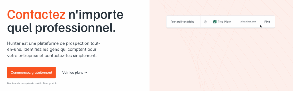 salesforge alternative hunter.io landing