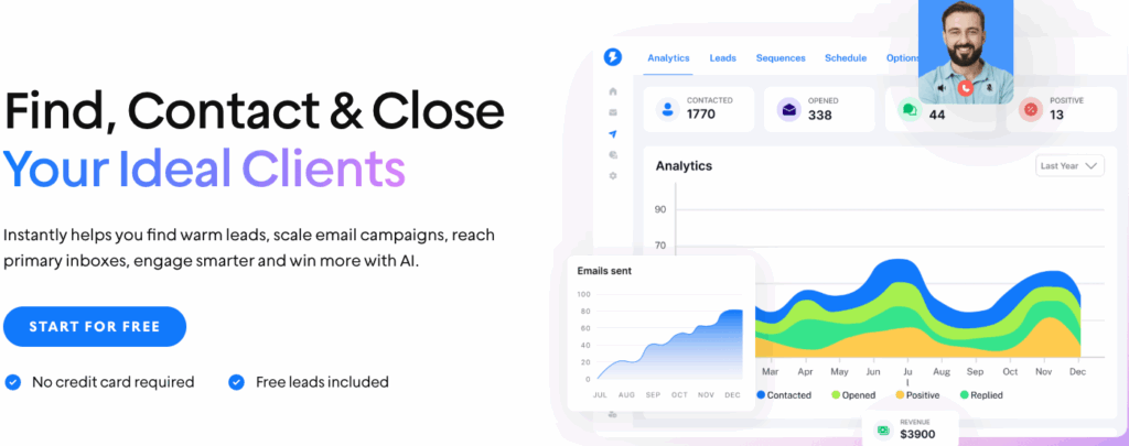 salesforge alternative instantly.ai landing