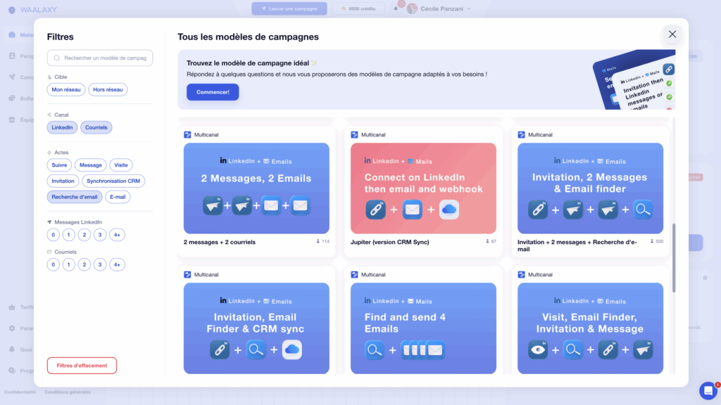 achat fichier email Séquence waalaxy avec email finder 