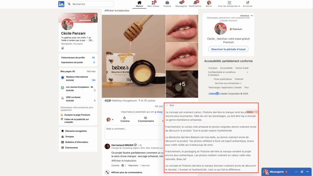 Kawaak génération de commentaire étapes 3