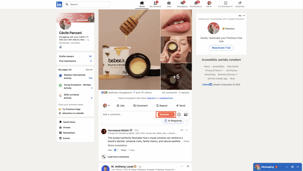 automate LinkedIn comments with Kawaak step 1