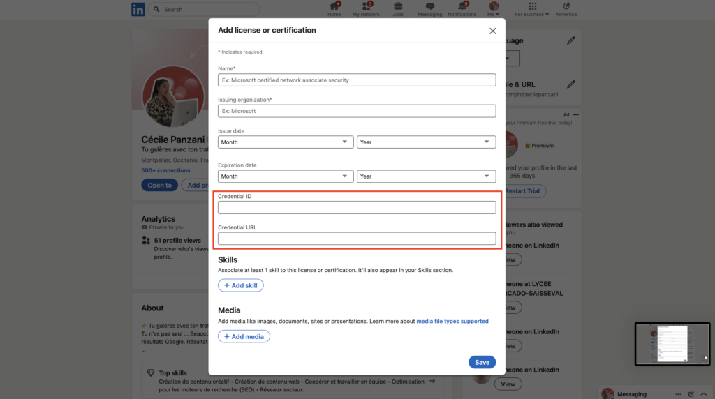 certification with URL