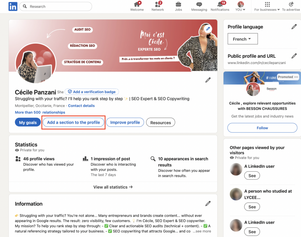 Add a standard LinkedIn certification