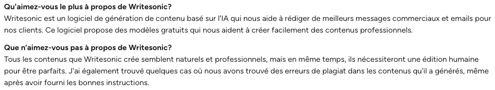 Jasper alternative Writesonic avis client