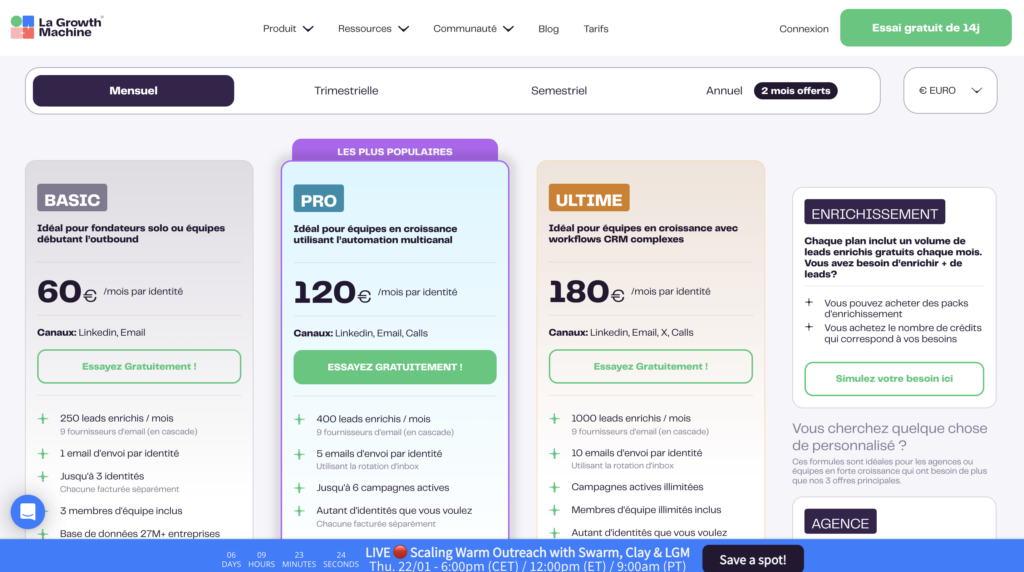 La growth machine prix 