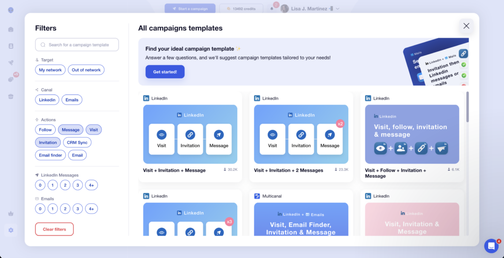 Launch a Waalaxy sequence
