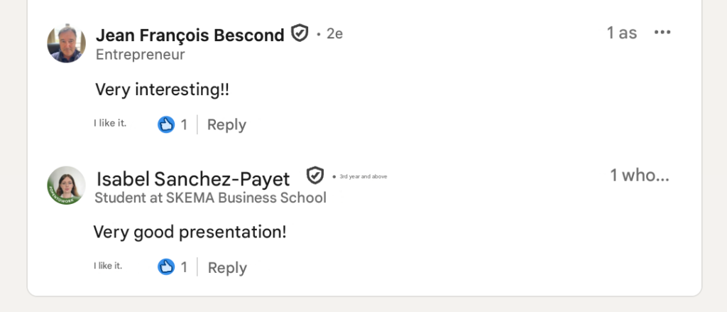 Example of nice but weak comments