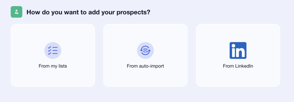 Waalaxy campaigns add prospects