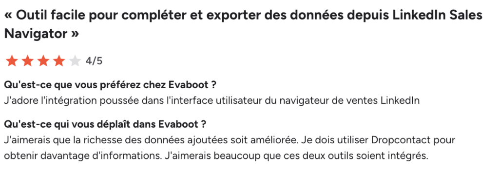 Evaboot reviews client