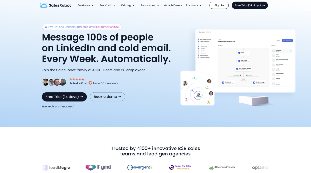 Salesrobot alternative Waalaxy