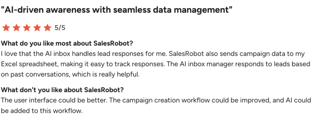 Salesrobot reviews