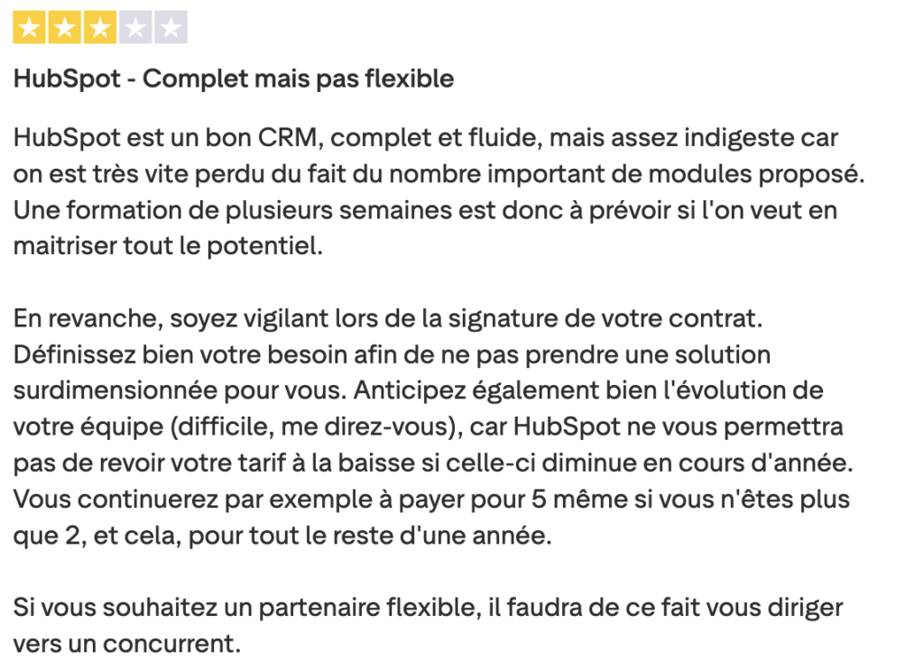 Hubspot user reviews