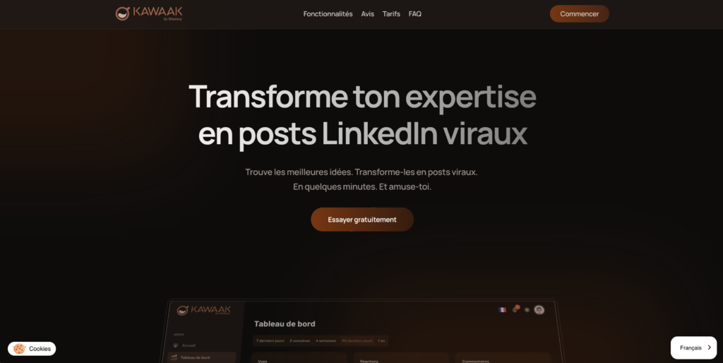 Kawaak générateur de post LinkedIn 