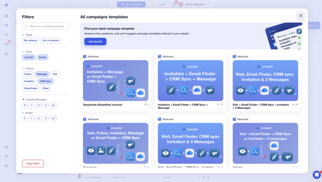 Waalaxy multichannel lead management campaign 