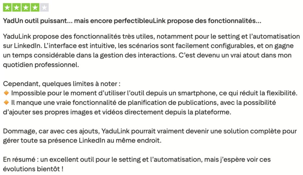 YadUnlink avis utilisateur 