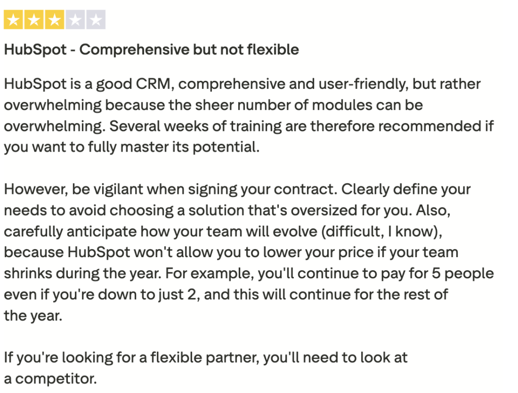 Hubspot user reviews