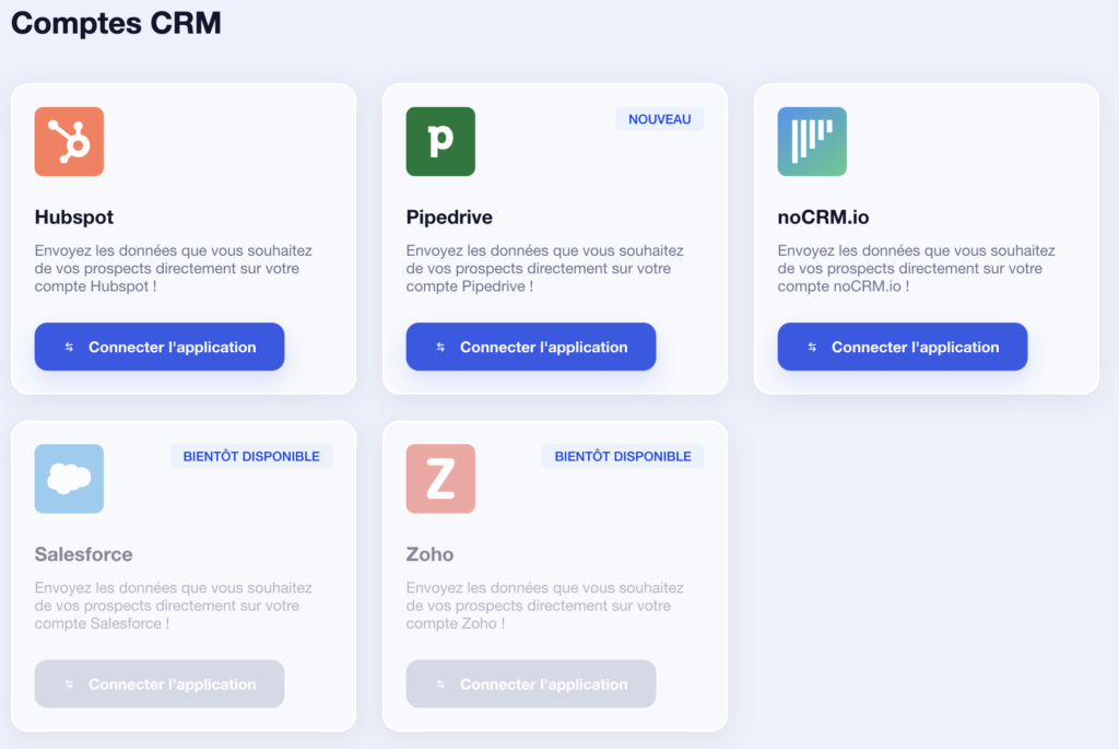 Dripify vs Waalaxy intégrations CRM