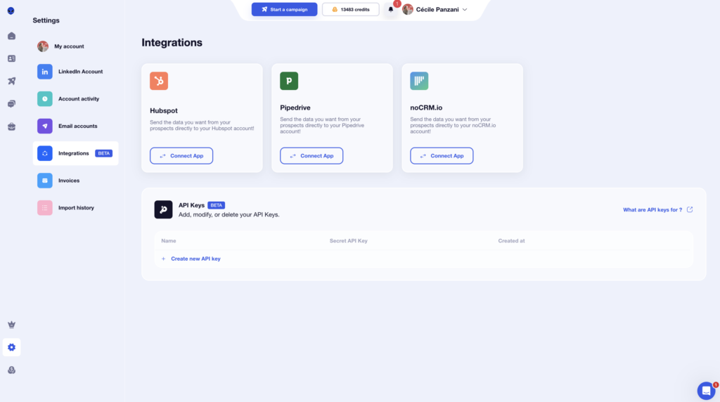 CRM and Waalaxy integration 