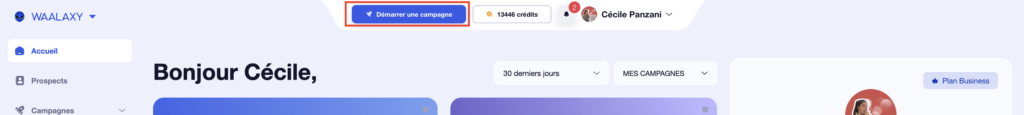 démarrer une campagne avec waalaxy 
