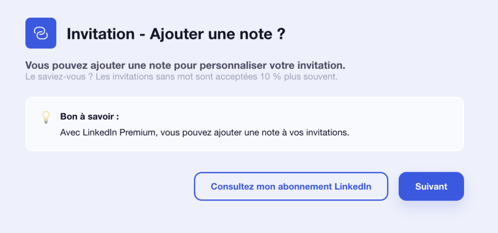 ajouter une note personnalisée avec waalaxy 