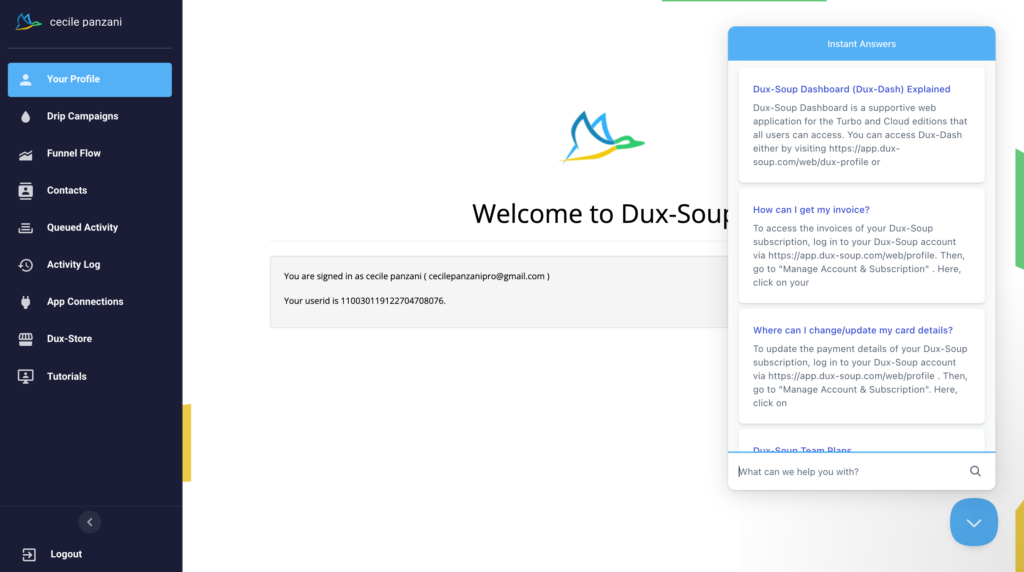 dux-soup chat