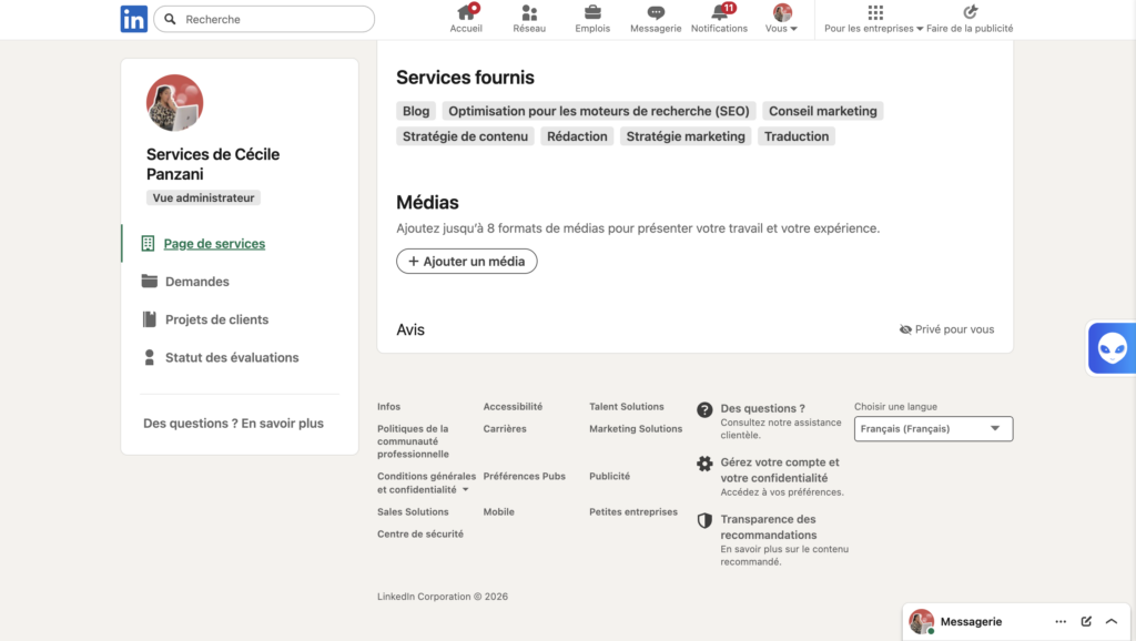 ajouter un media sur sa page Marketplace 