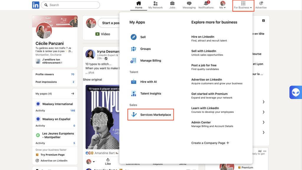 Access LinkedIn Marketplace 