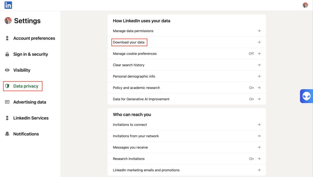 Export Your LinkedIn Contacts as a CSV File