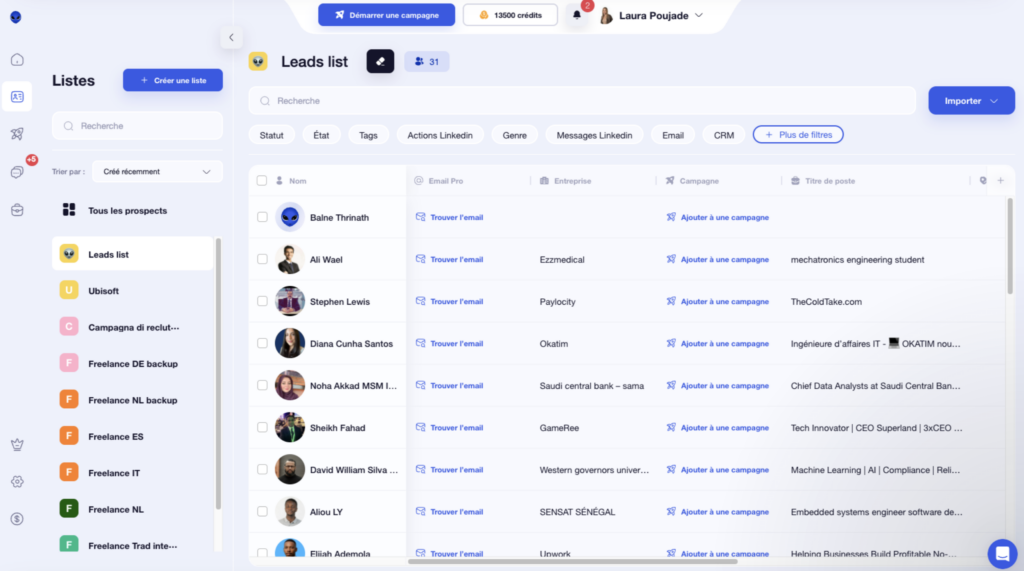 LinkedIn sales navigator gratuit avec waalaxy